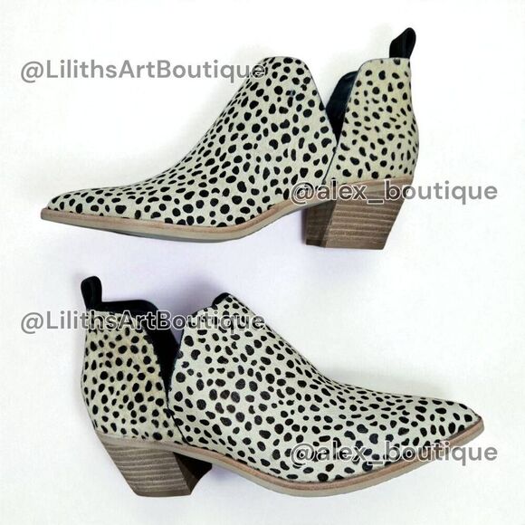 Dolce Vita Cheetah Print Block Heel Chelsea Women's Ankle Booties(F033)-Size 7 - Picture 7 of 11